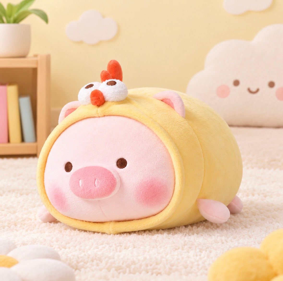 (NEW & LIMITED) Pig x Dundun Chicken Soft Plush
