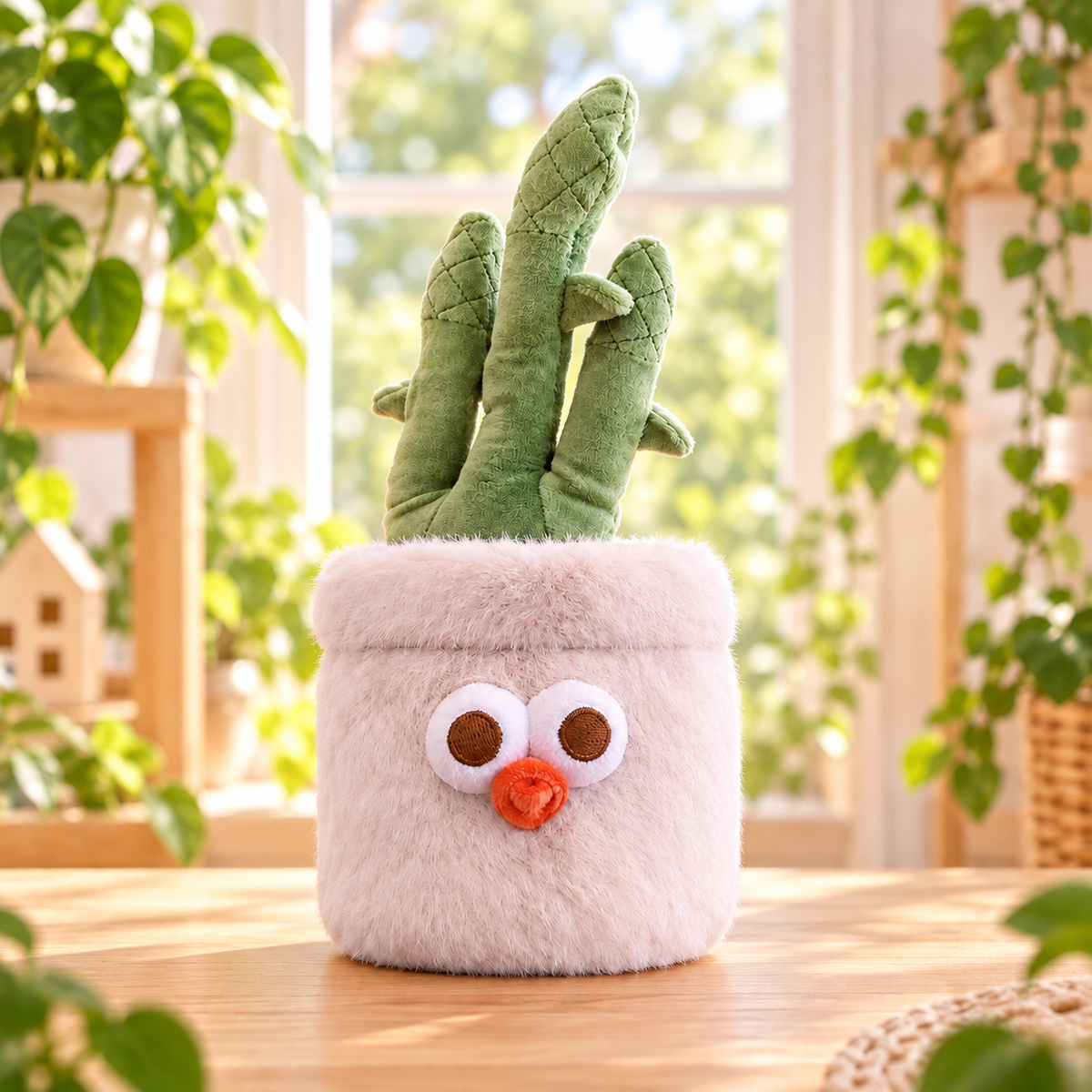 (NEW) Monstera/Bamboo Plant Dundun Chicken Soft Plush