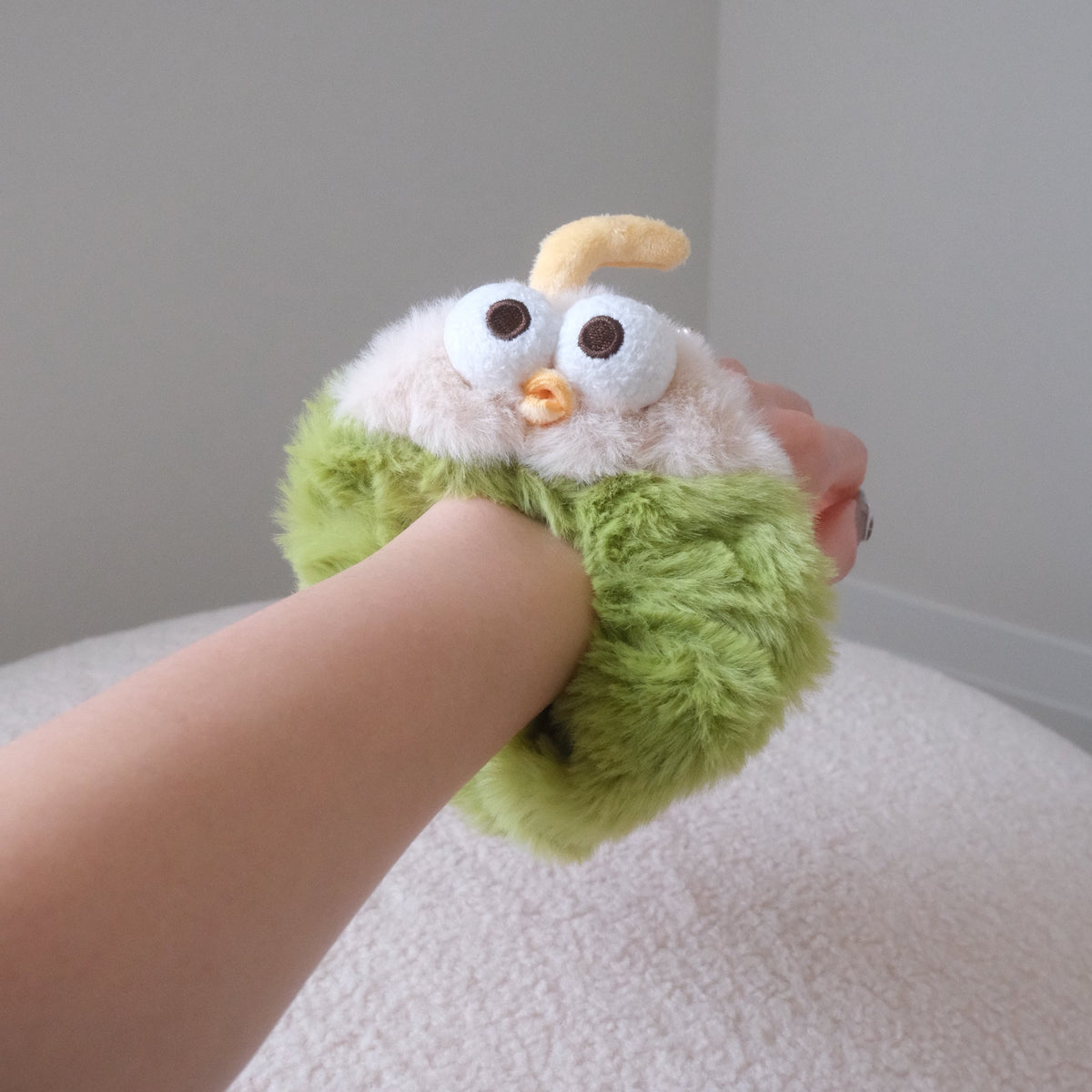 (NEW) Coconut Dundun Chicken Soft & Fluffy Scrunchie Hair Tie