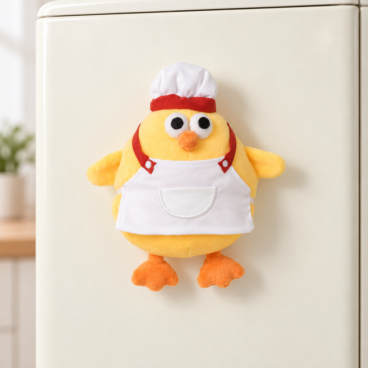 (RARE FIND) Chef Dundun Chicken in the Kitchen Plush Magnet