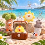 (RARE FIND) Dundun Chicken Hainan Island Limited Series Soft Plush Keychains