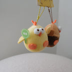 (NEW) Dundun Chicken Yes & Turkey No Soft Plush Magnetic Keychains (Set of 2)